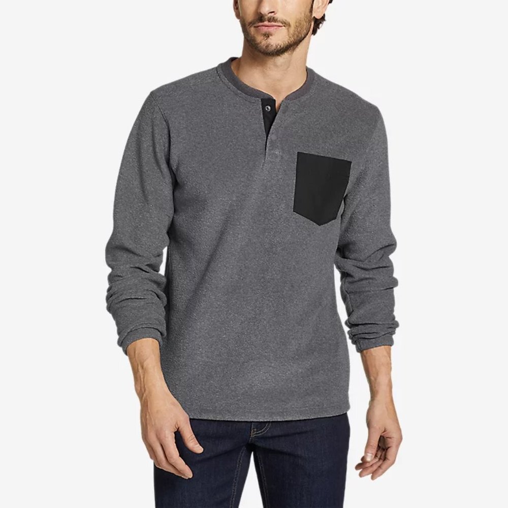 NWT Eddie Bauer LT Mountain Henley Fleece Sweater